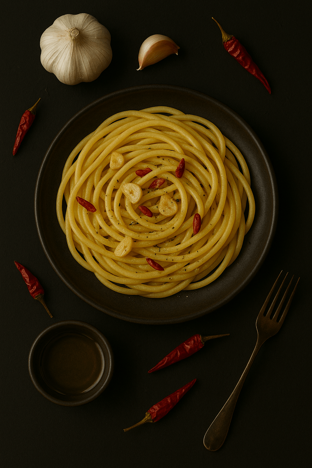 Spaghetti N.3 con ajo, aceite y&nbsp;guindilla