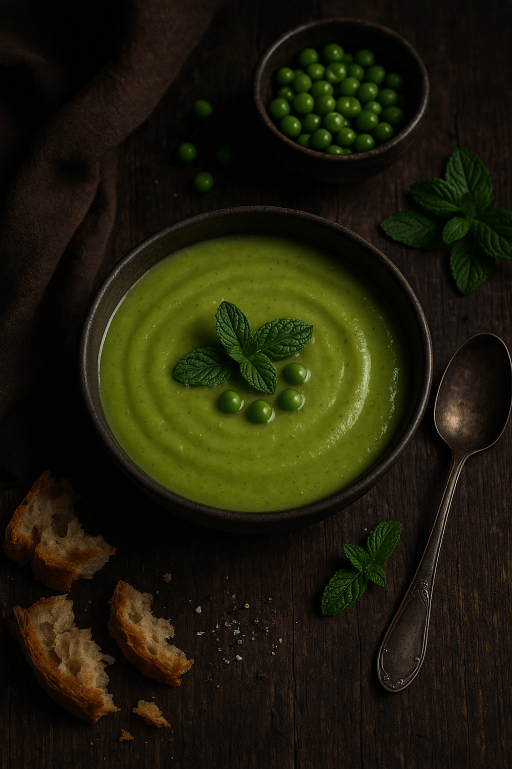 Crema de guisantes con&nbsp;menta