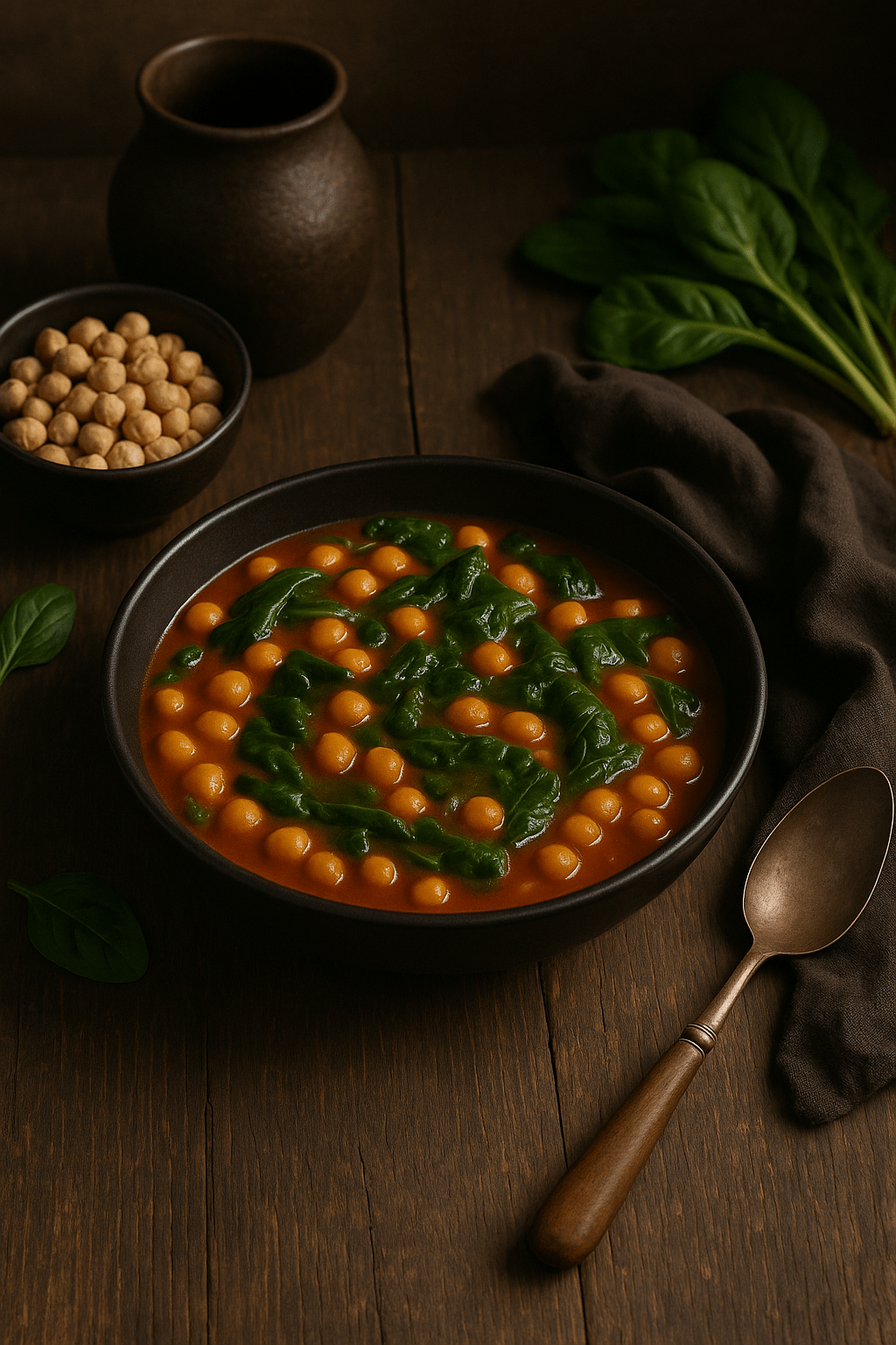 Guiso de garbanzos con&nbsp;espinacas