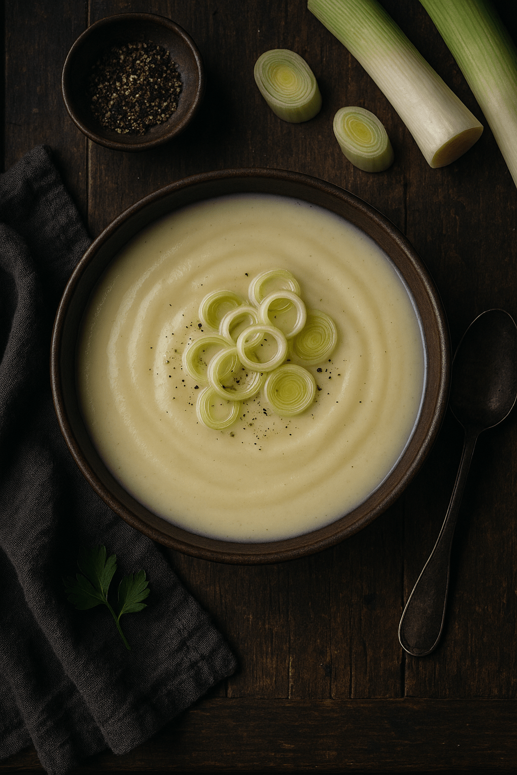 Crema de puerro y&nbsp;patata