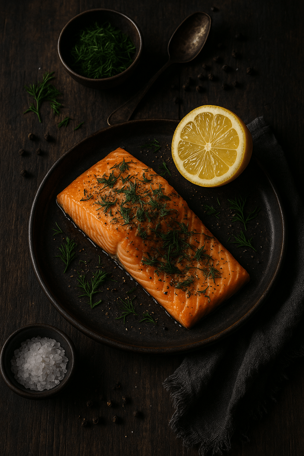 Salmón con eneldo y&nbsp;limón