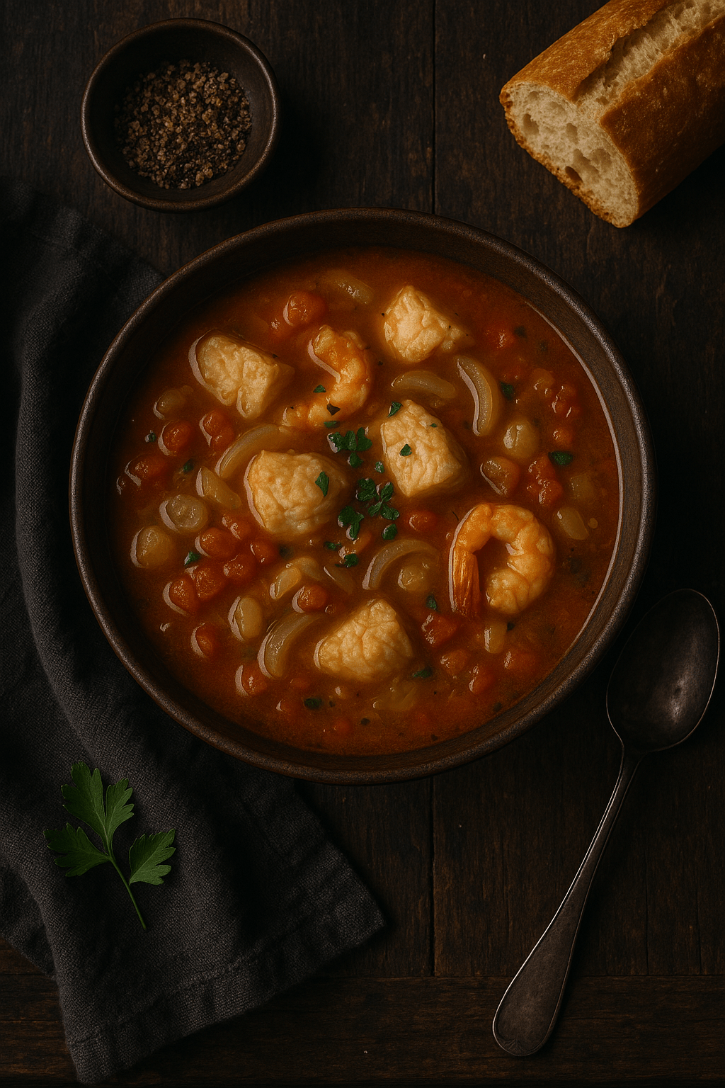 Sopa de pescado&nbsp;mediterránea