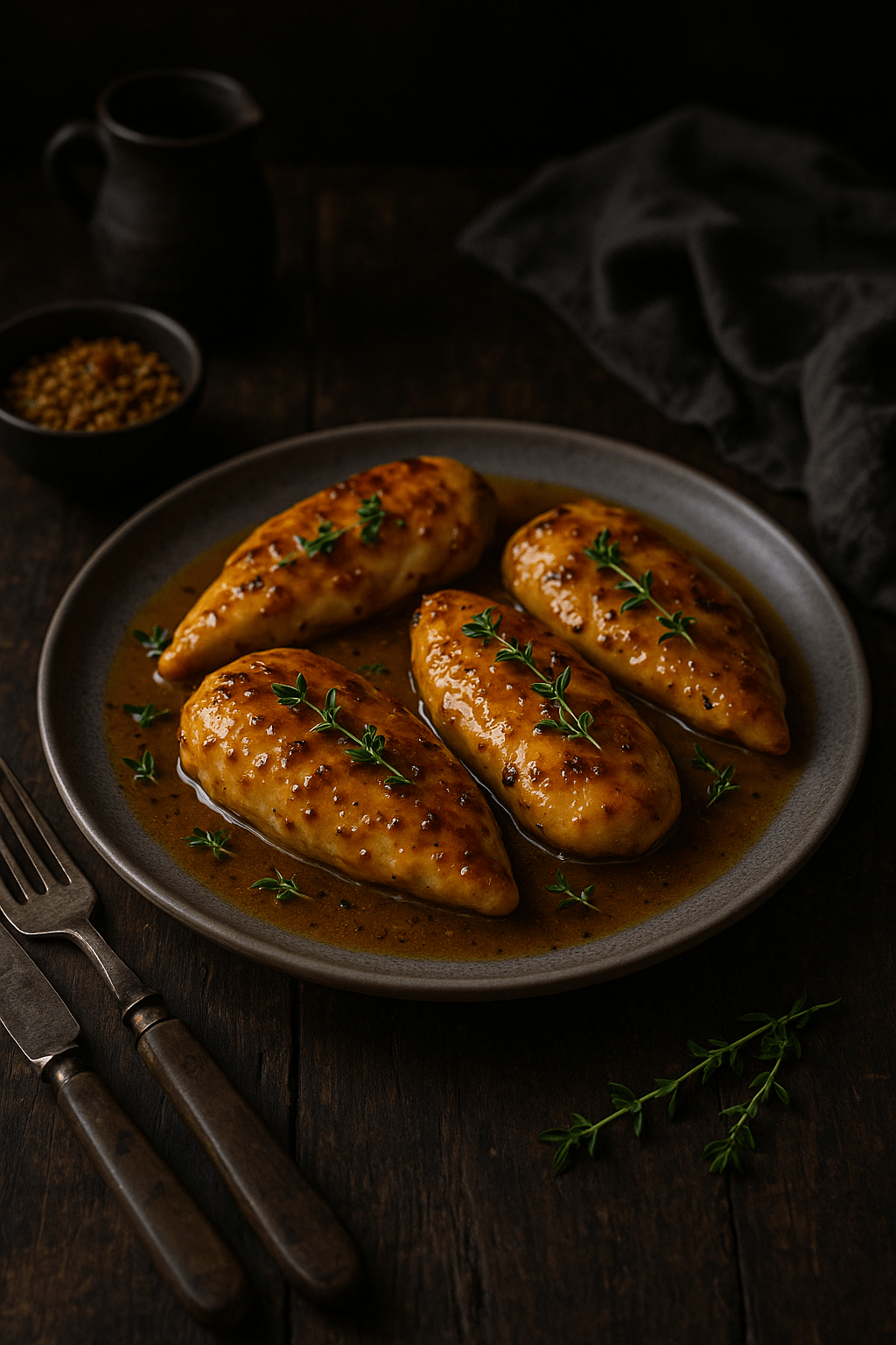 Pollo con salsa de miel y&nbsp;mostaza