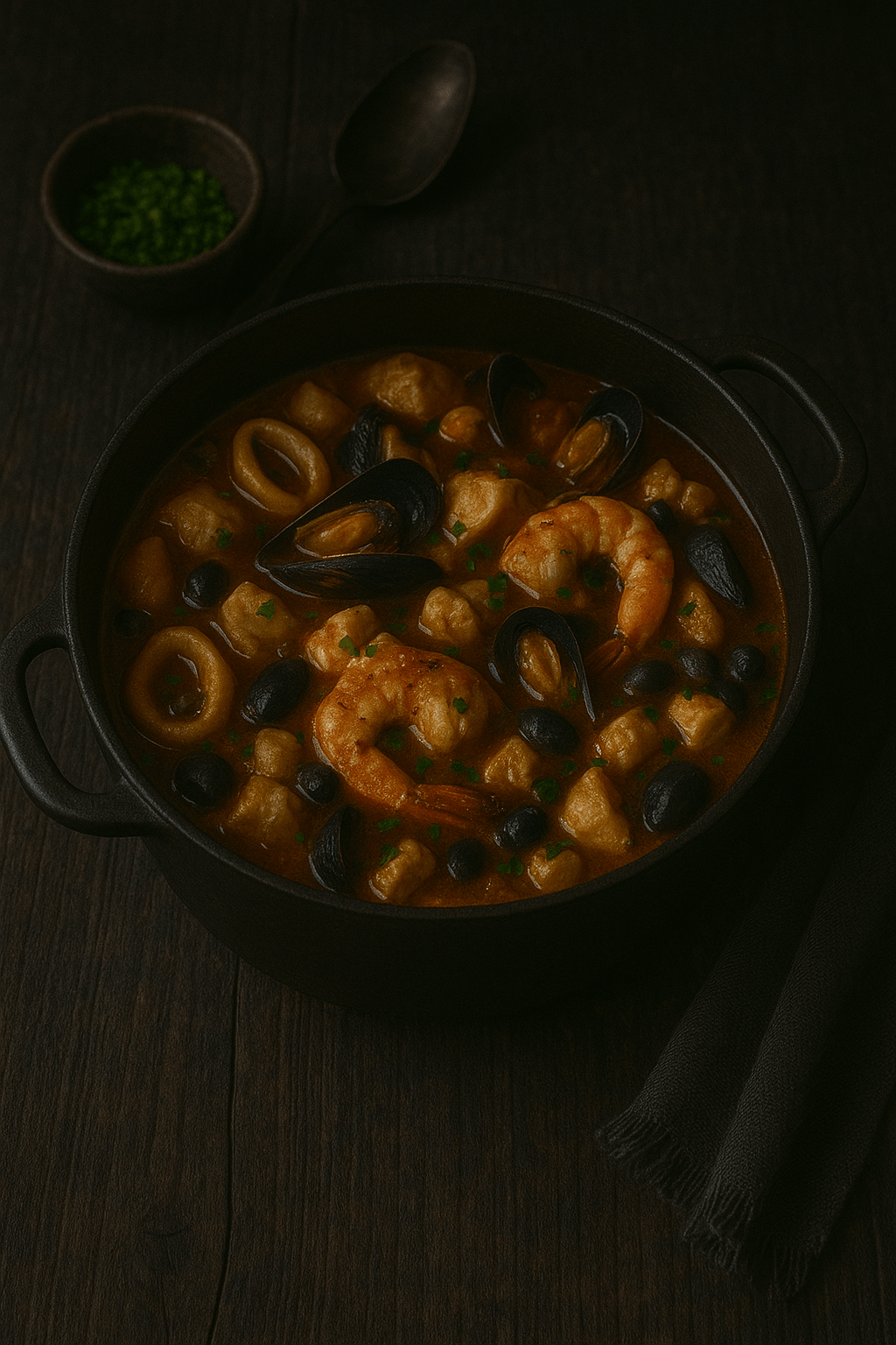 Cazuela de marisco&nbsp;mediterránea