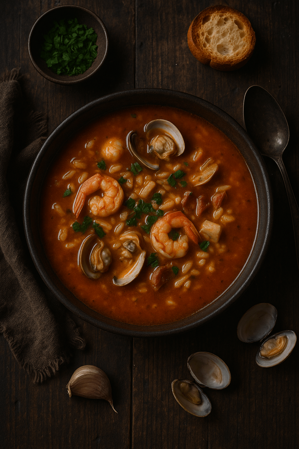 Sopa de marisco a la&nbsp;gallega