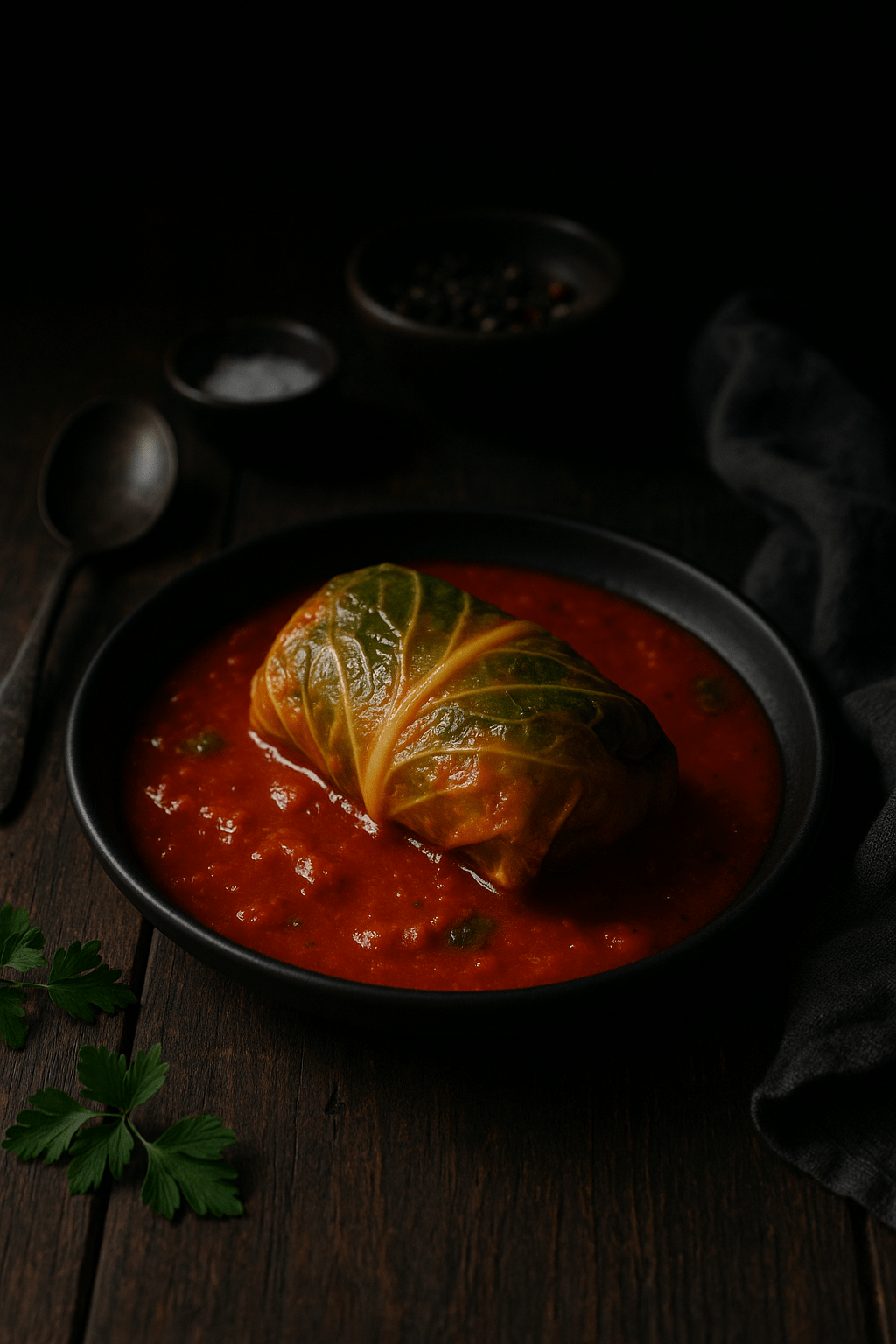 Col rellena en salsa de&nbsp;tomate