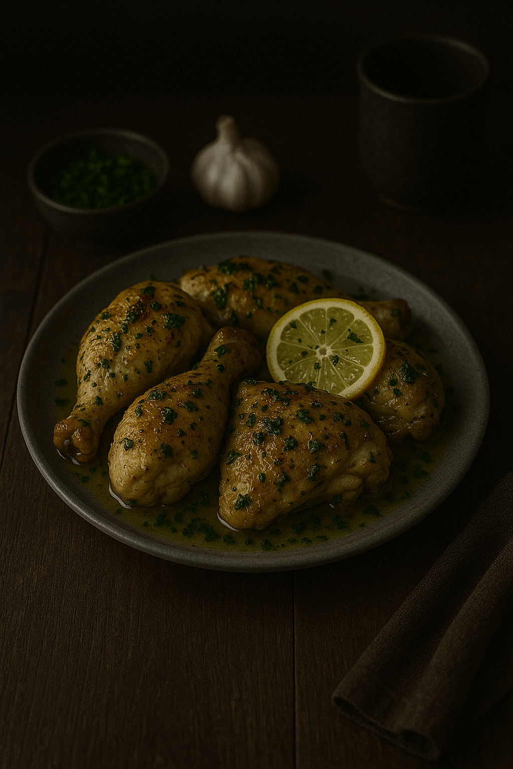Pollo al limón con&nbsp;hierbas