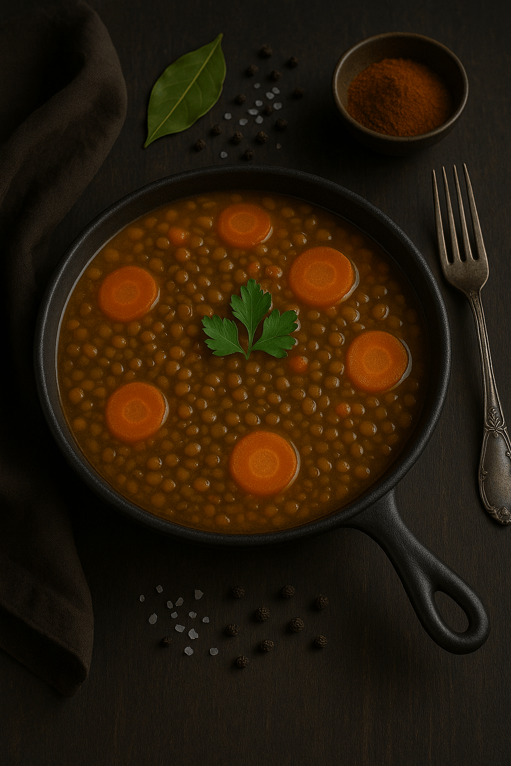 Sopa de lentejas y&nbsp;zanahoria