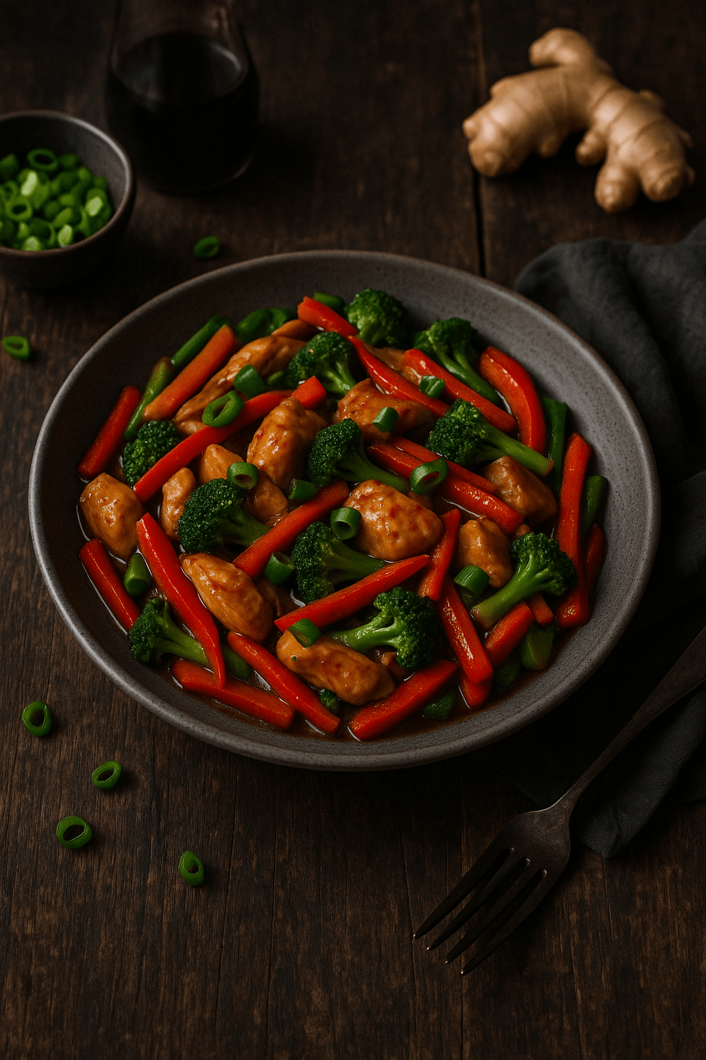 Pollo con verduras al estilo&nbsp;asiático