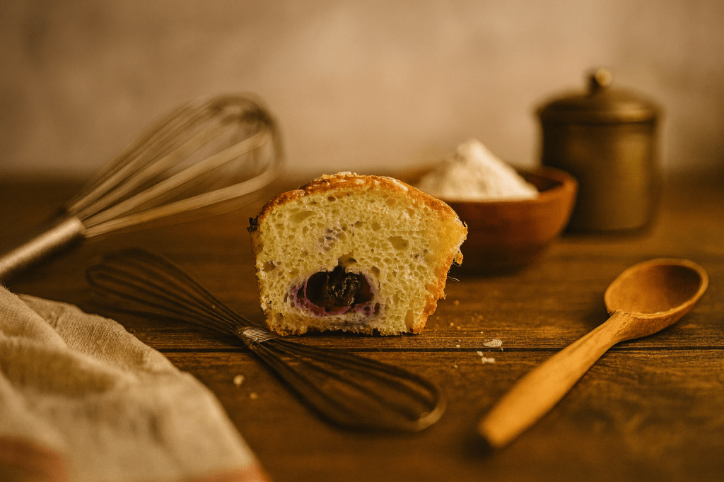 Muffins de arándanos silvestres con&nbsp;mascarpone