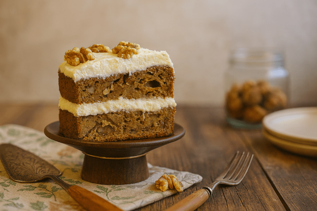Tarta de zanahoria con nueces y especias dulces sin&nbsp;gluten