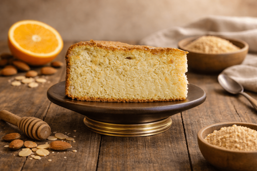 Bizcocho de naranja y almendra molida sin&nbsp;gluten
