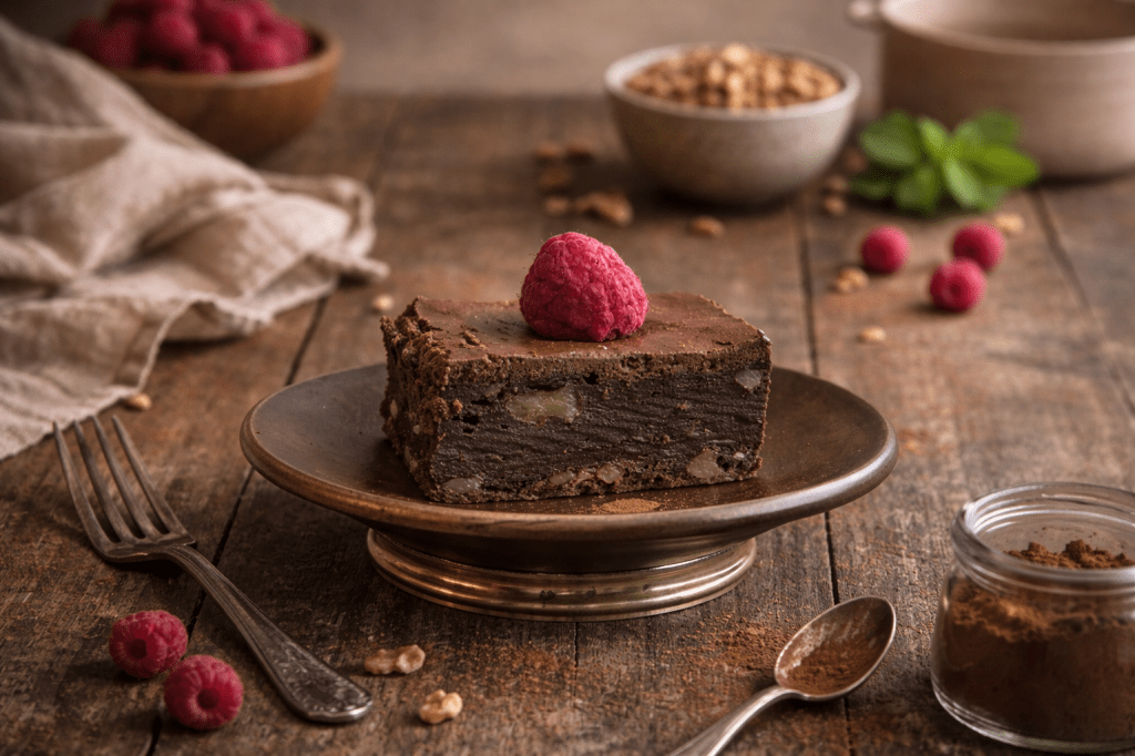 Brownie con nueces y frutos rojos sin&nbsp;gluten