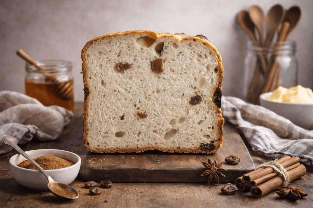 Pan sin gluten número 20 de 50: Pan de pasas&nbsp;especiado