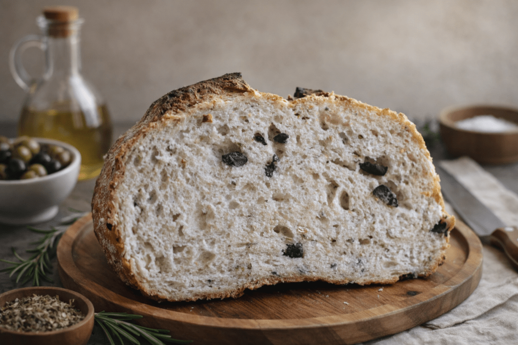 PAN sin gluten número 46 de 50: Pan de aceitunas a las&nbsp;hierbas