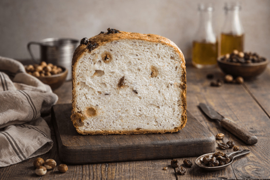 Pan sin gluten número 41 de 50: Pan de pasas y&nbsp;avellanas